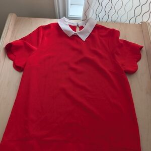 Monteau Red Top with White Trim